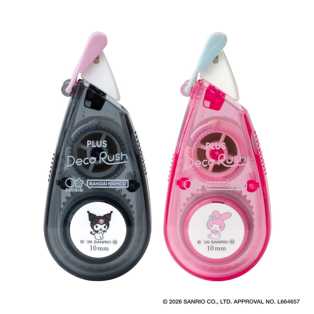 現貨｜限定 Sanrio My Melody & Kuromi x PLUS Deco Rush Decoration Tape 日版 手帳裝飾膠帶 + 心型收納盒套裝 (46-882)