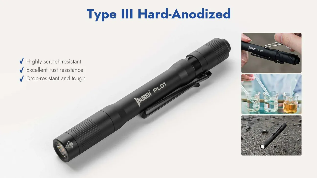 Wuben PL01 輕量級 USB-C 充電式醫療筆燈