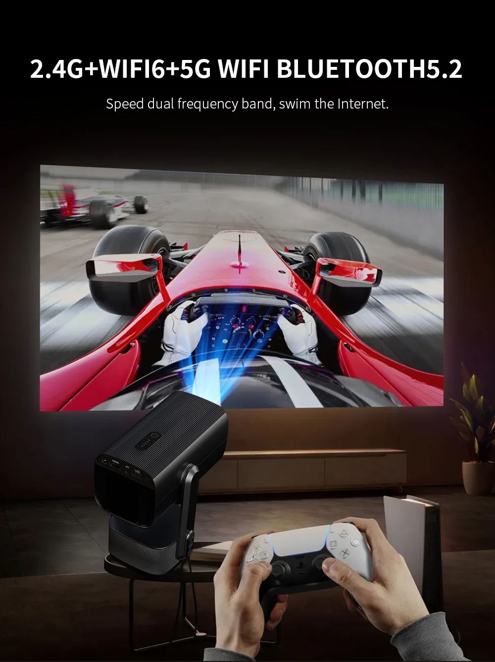 SAPPHIRE K2 4K便攜充電式智慧投影機