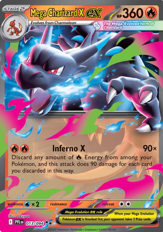 Pokemon TCG Mega Evolution—Phantasmal Flames - Mega Charizard X-013/094 (EX)