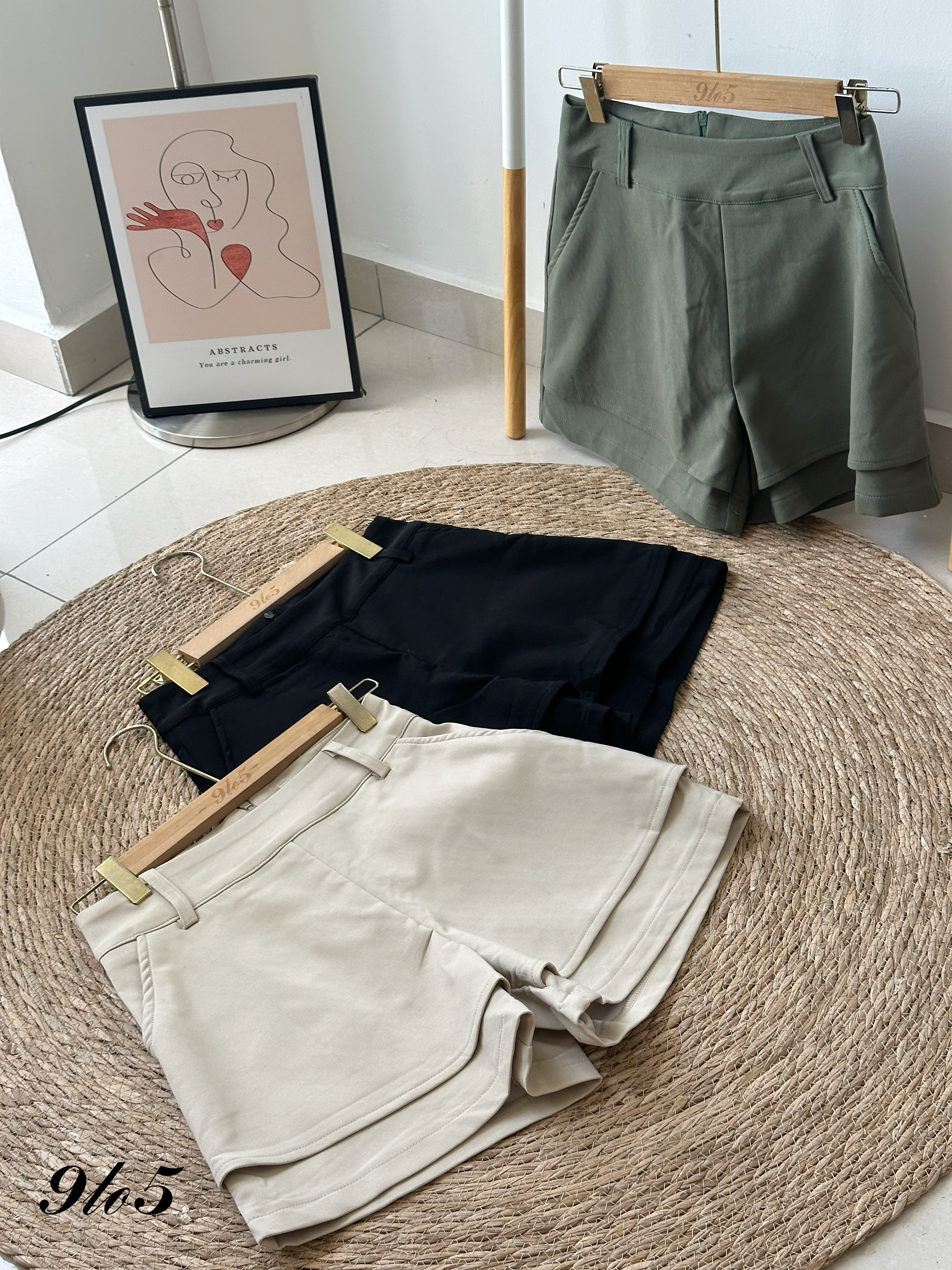 S1887 A Line Short Pants - 3 Colors 