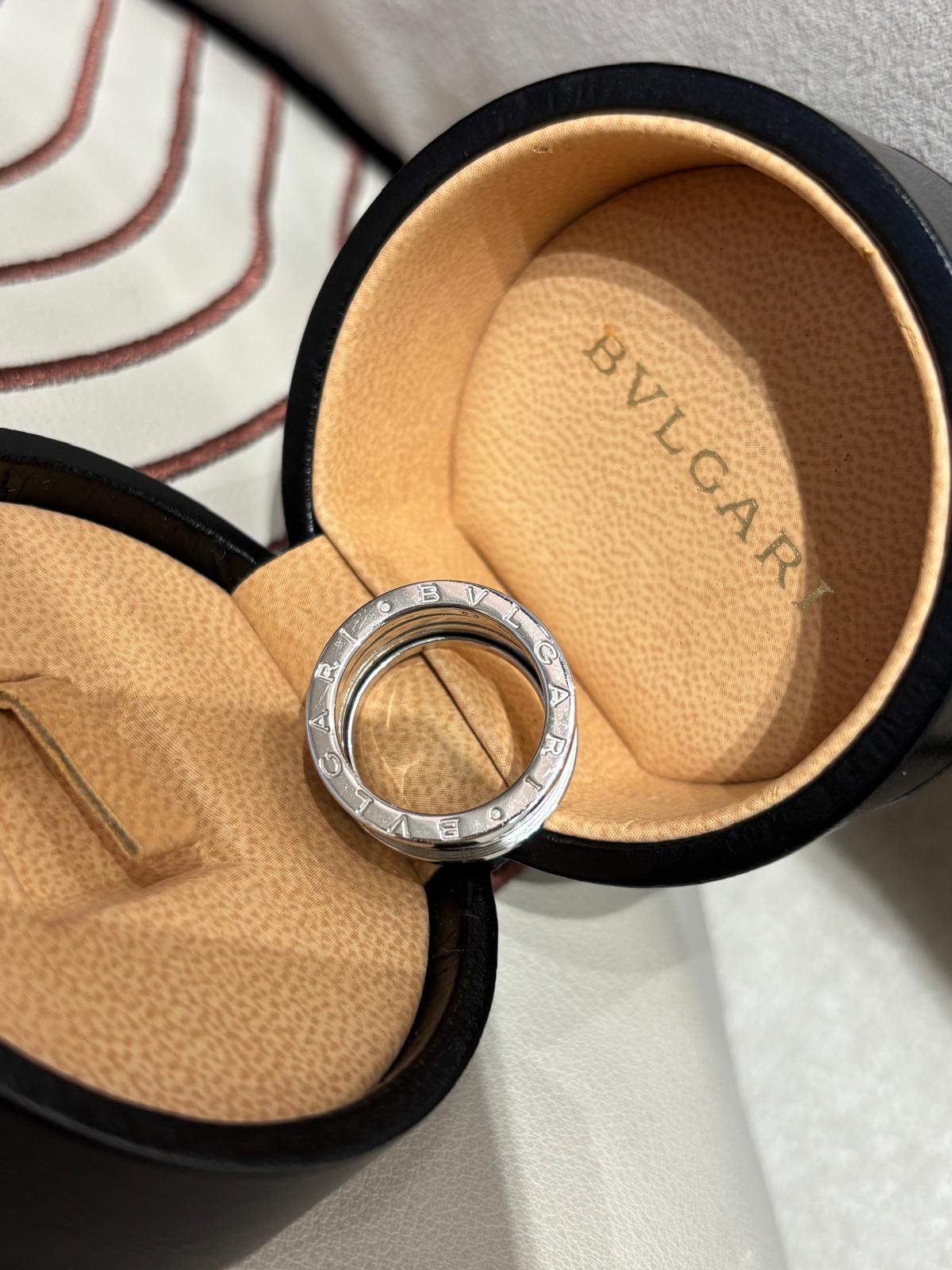 Bvlgari 18K White Gold B.Zero Three-Brand Ring 100%Authentic, 98%New ✅Box