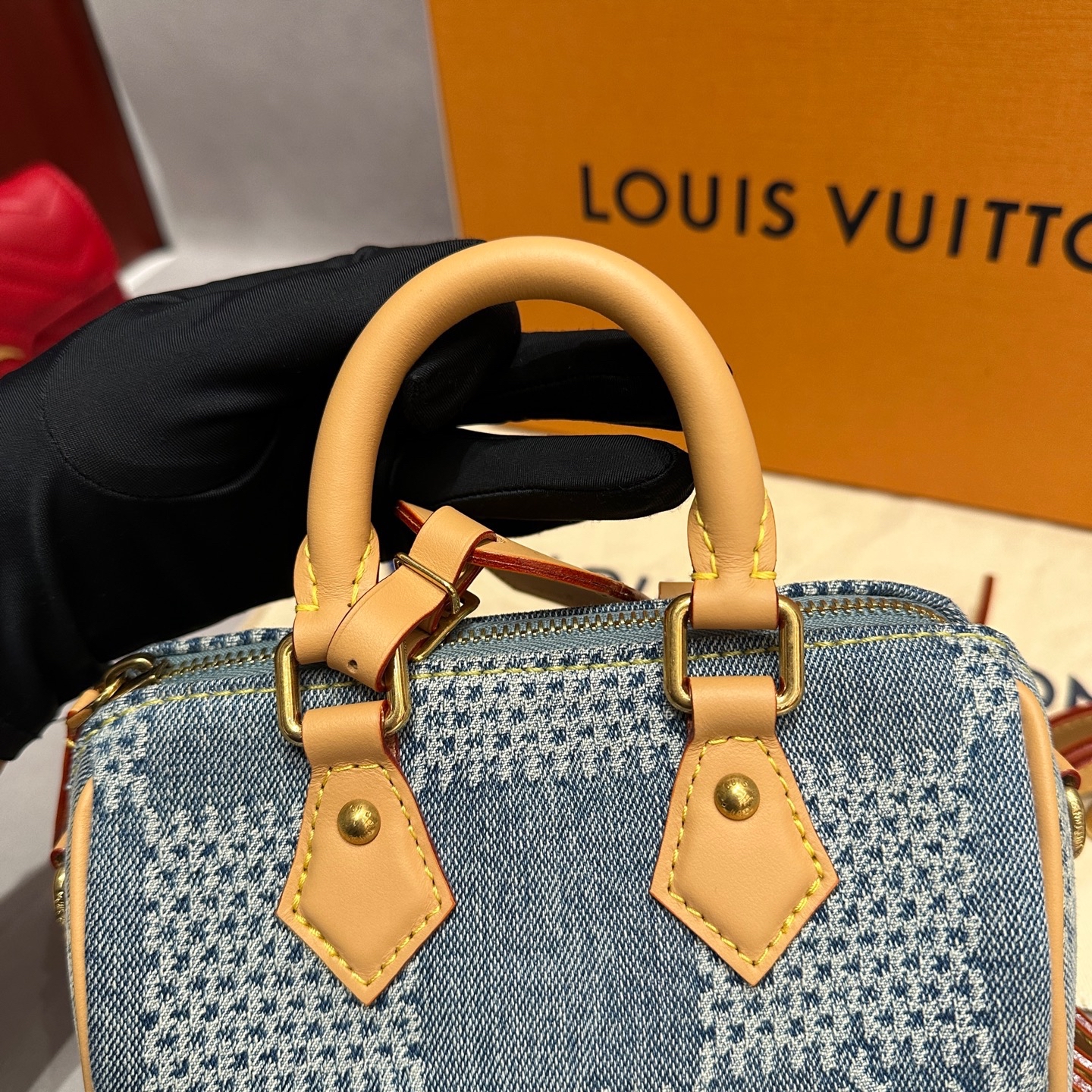 【預訂貨品】Lv 18牛仔丹寧棋盤格speedy