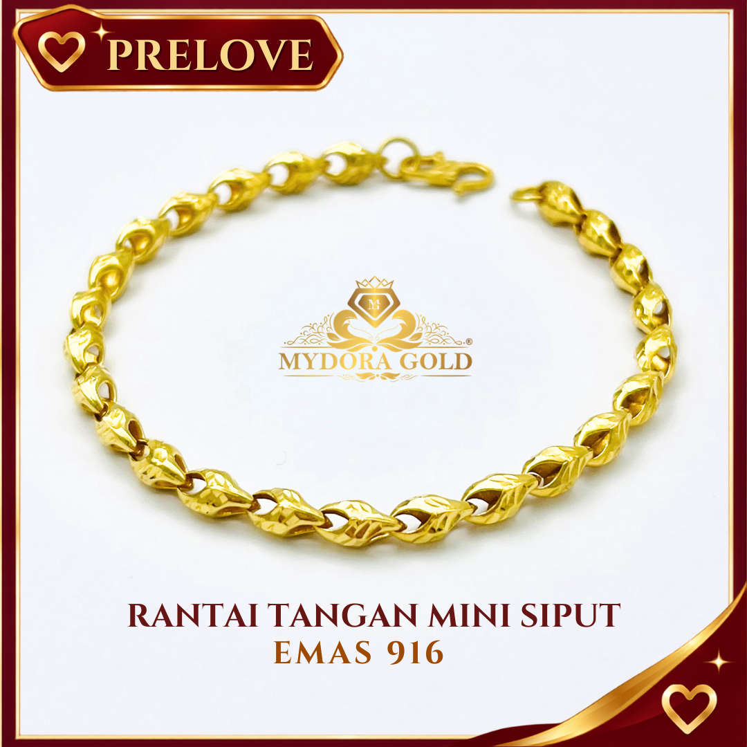 PRE-LOVE: Rantai Tangan Mini Siput l EMAS 916/22K