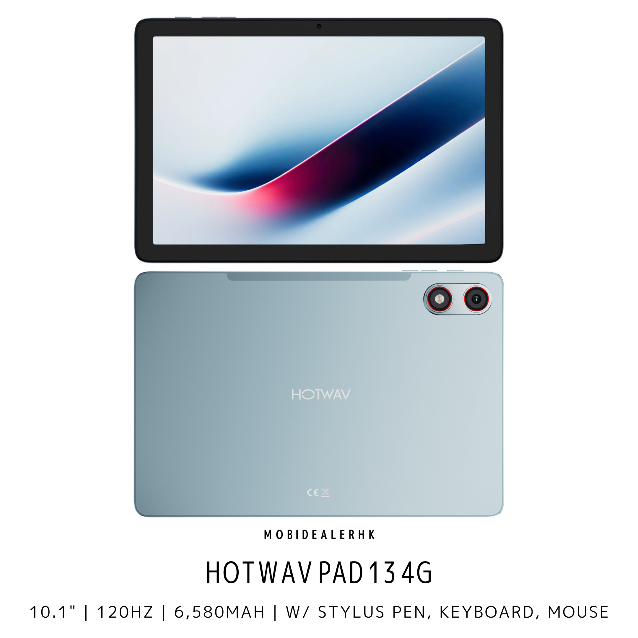 Hotwav Pad 13 | 4G | 平板電腦 | 10.1" | 120Hz | 6,580mAh | 送觸控筆、無線鍵盤、滑鼠
