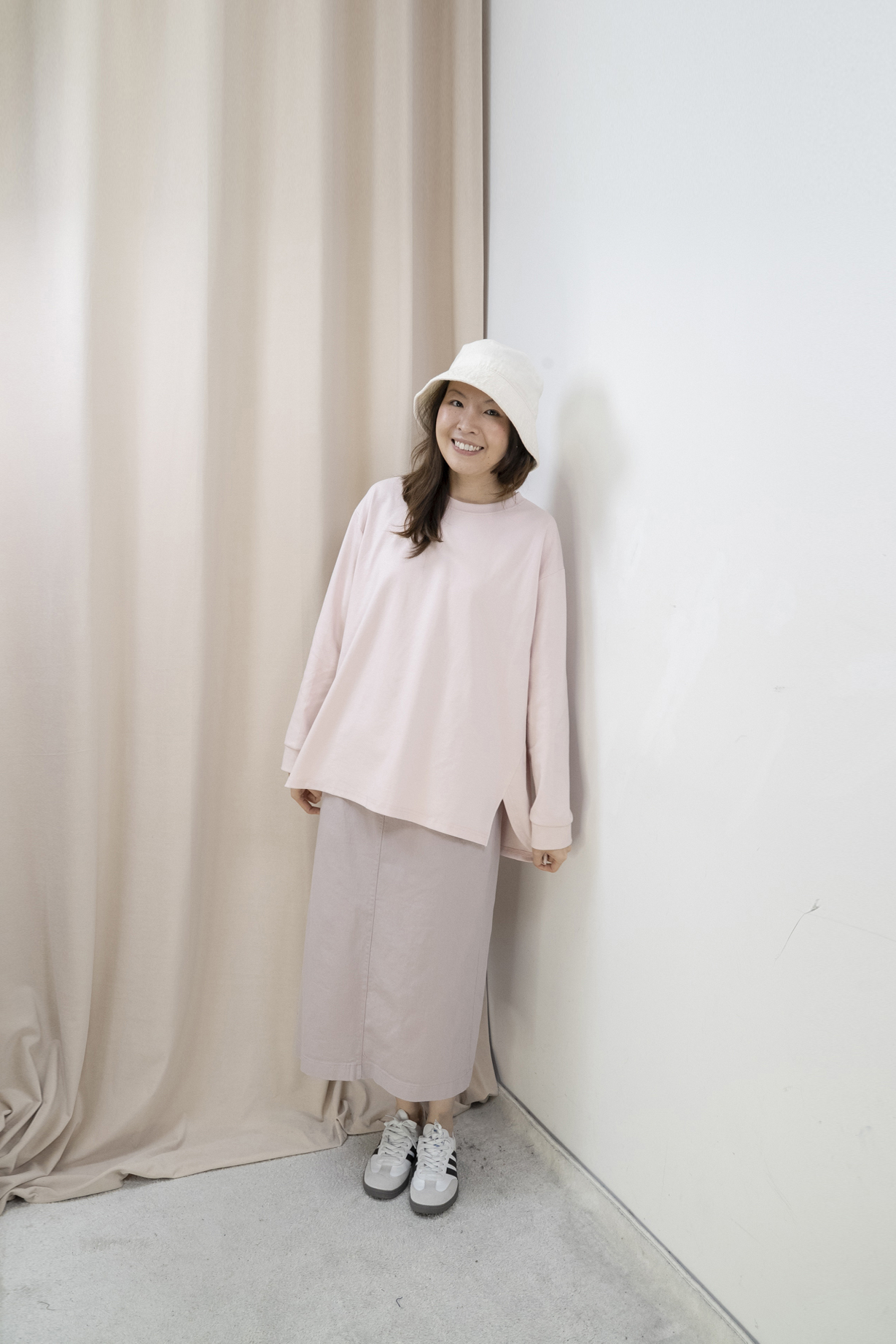 新色！棉質直筒全橡筋腰半身裙（3色）