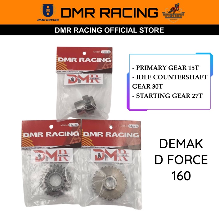 D FORCE 160 Original Primary Gear 15T/Starting Gear 27T/Idle Countershaft Gear 30T (Motocross Demak)