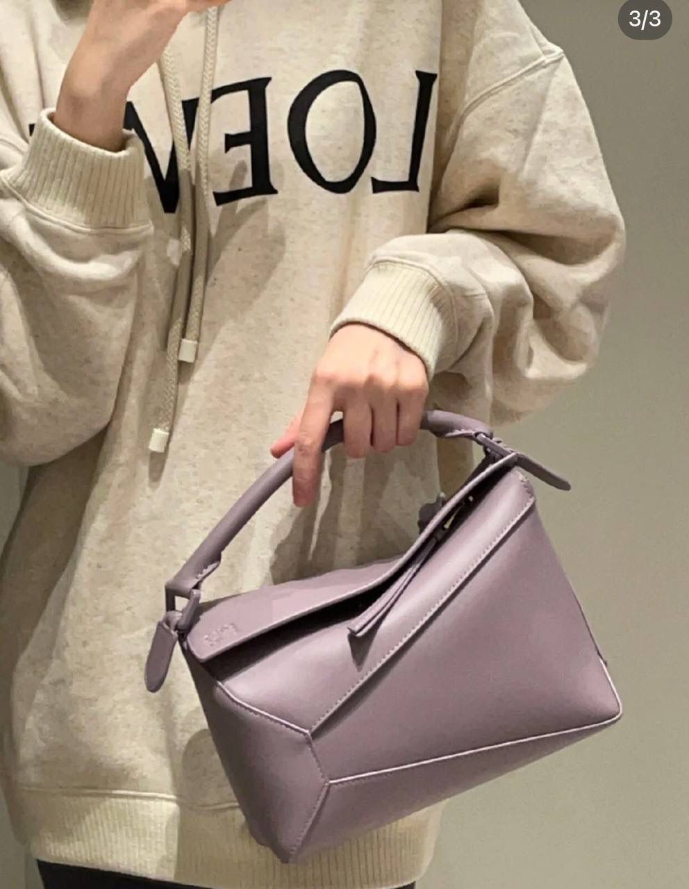 Loewe Puzzle 几何拼接手提斜挎包