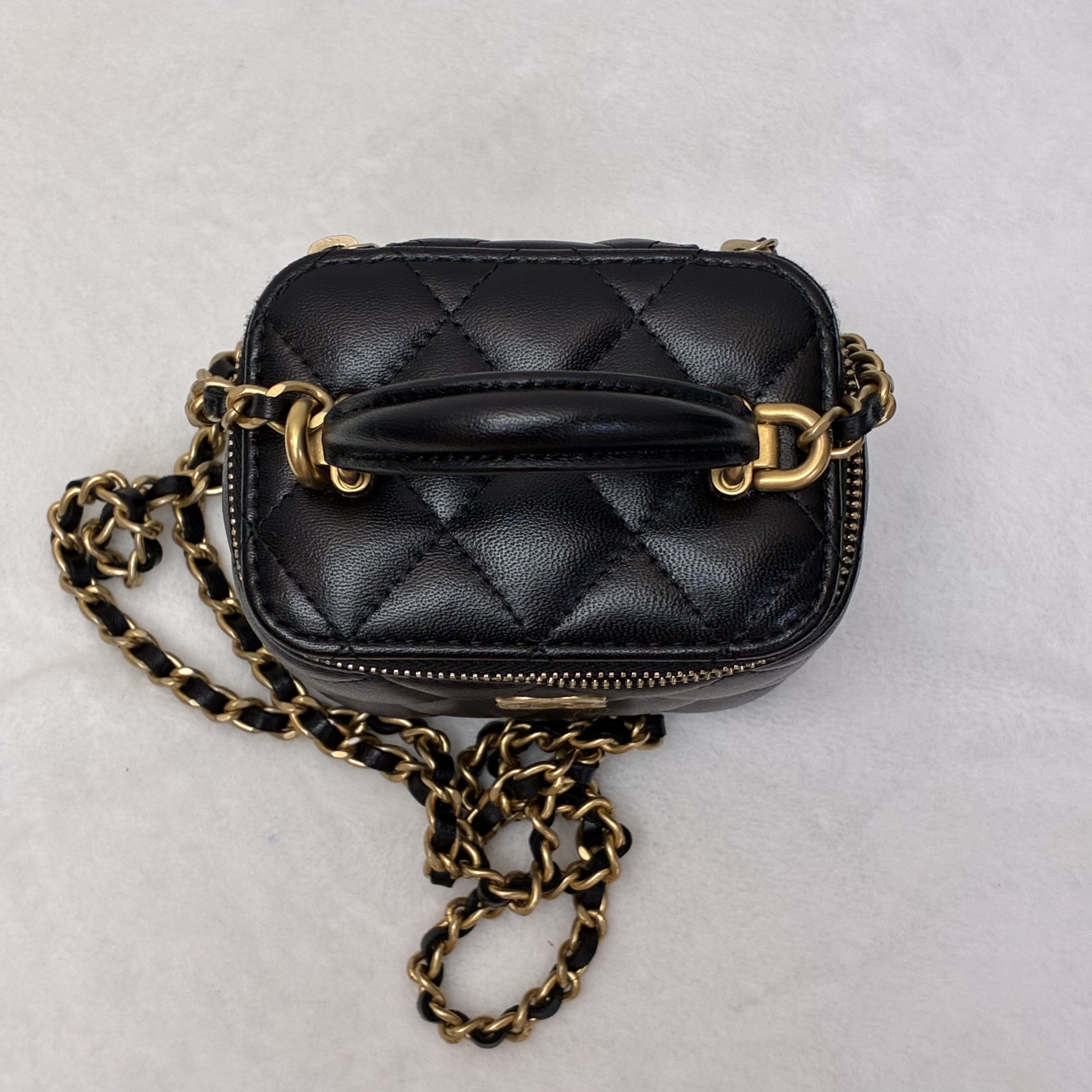 Chanel Vanity Case 黑色羊皮小廢包