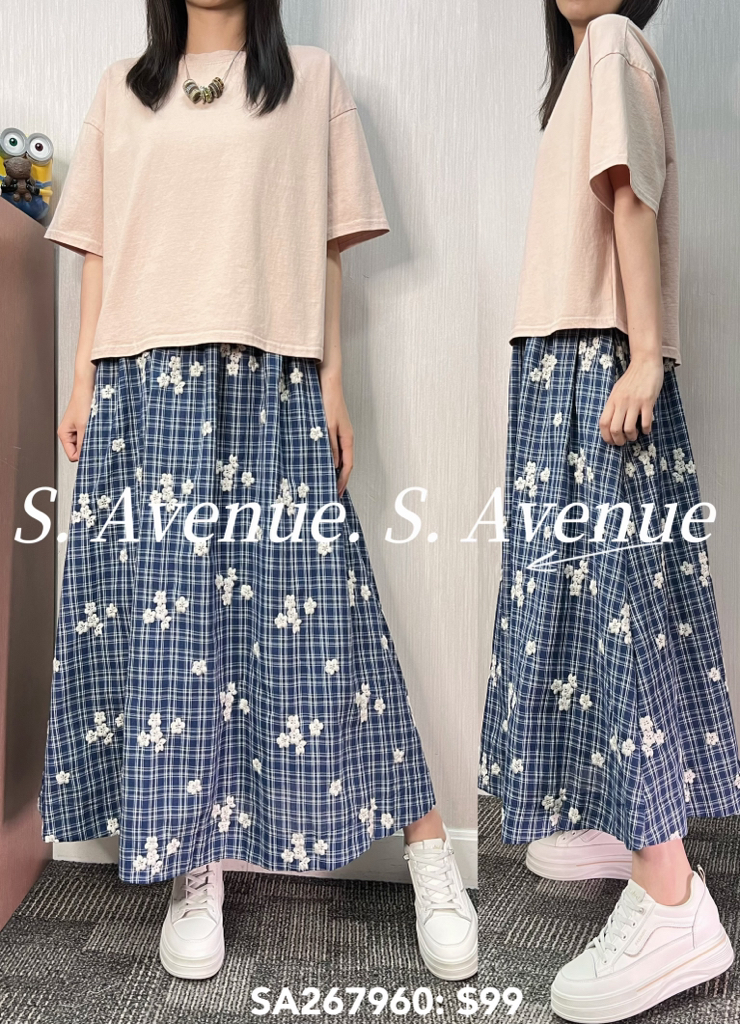 SA267960: 短袖洗水棉簡約短tee