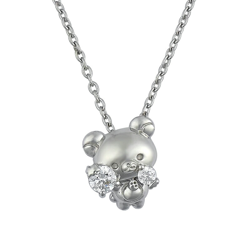 預訂 | 日本版  鬆弛熊 925銀閃石頸鏈 (2色可選)