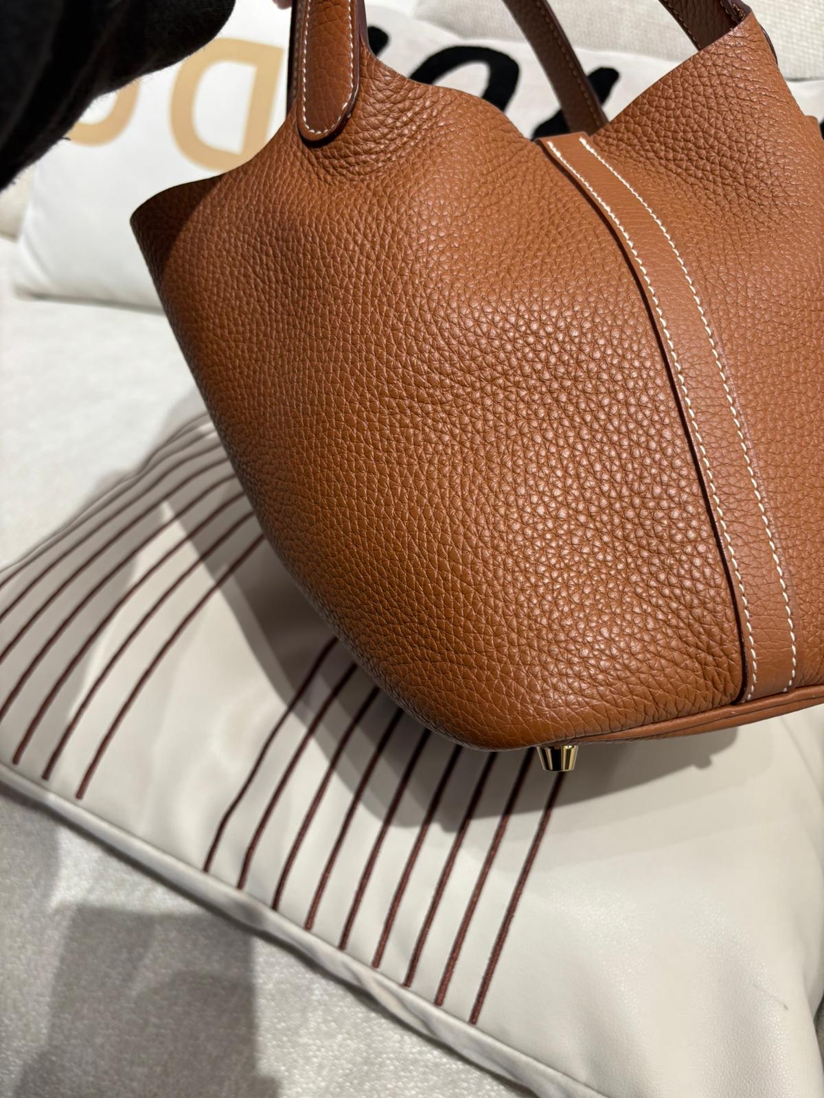 Hermes Picotin 18 Stamp B Gold 100%Authentic, 98%New ✅收據✅Key Lock✅Dust bag ✅Box