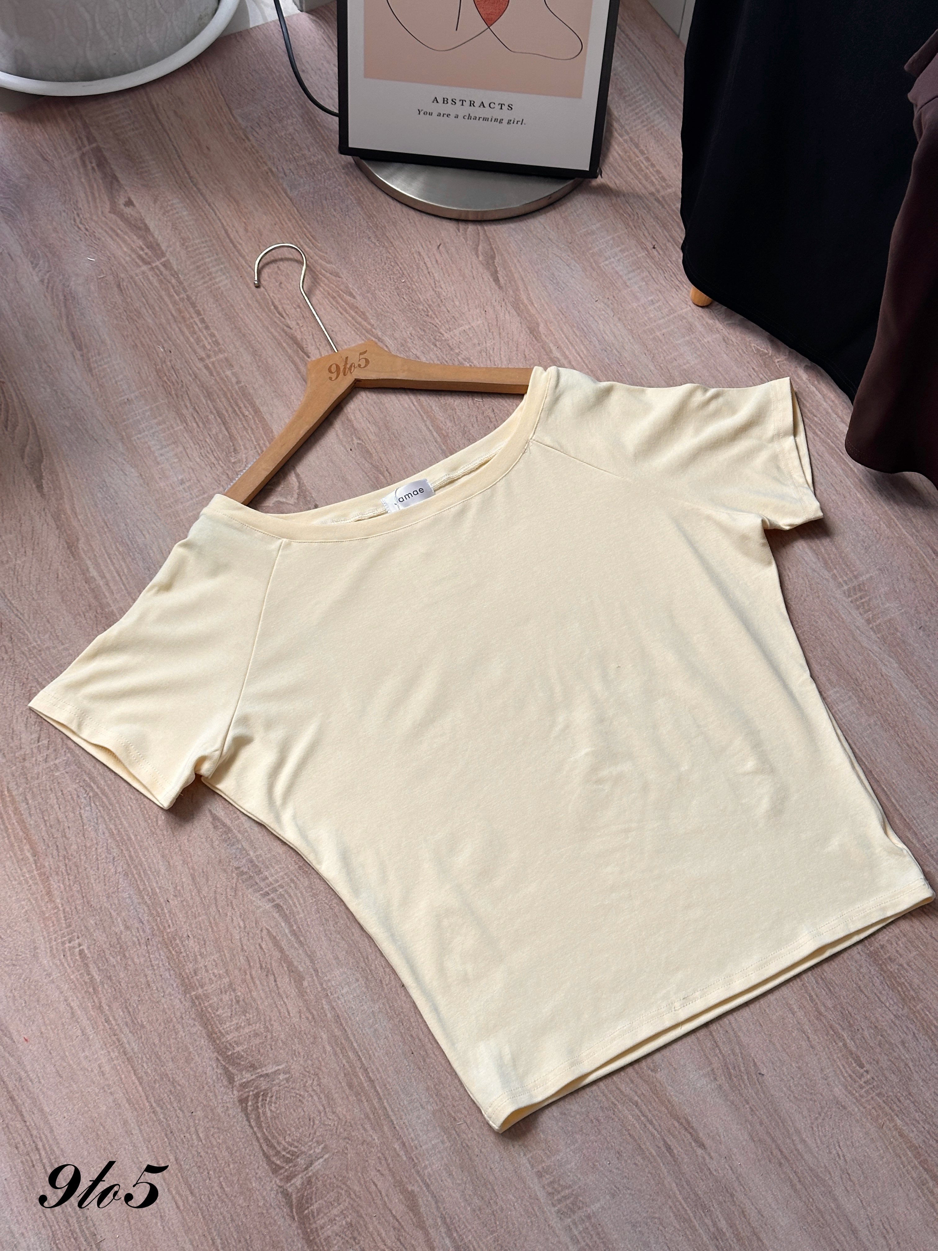 T4368 Short Sleeve Boat Neck Top - 3 Colors 