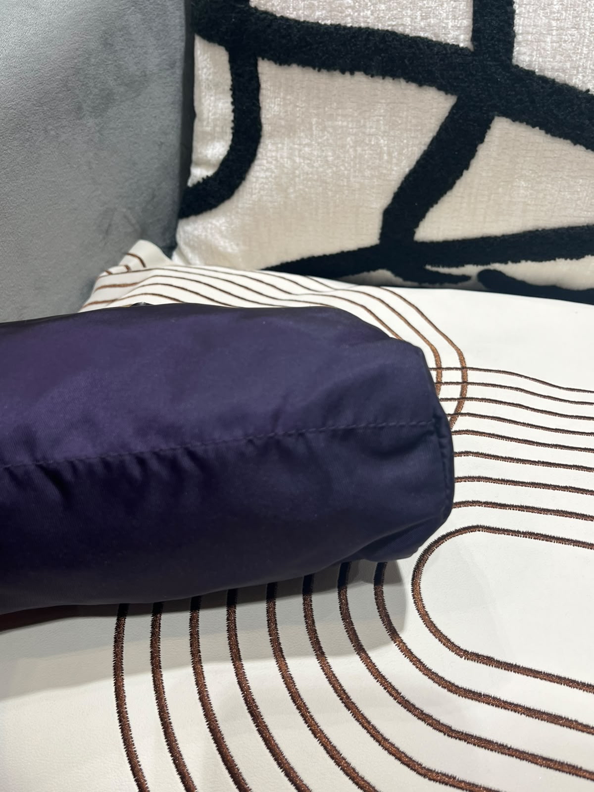 Prada Nylon Pouch Purple 100%Authentic, 99%New