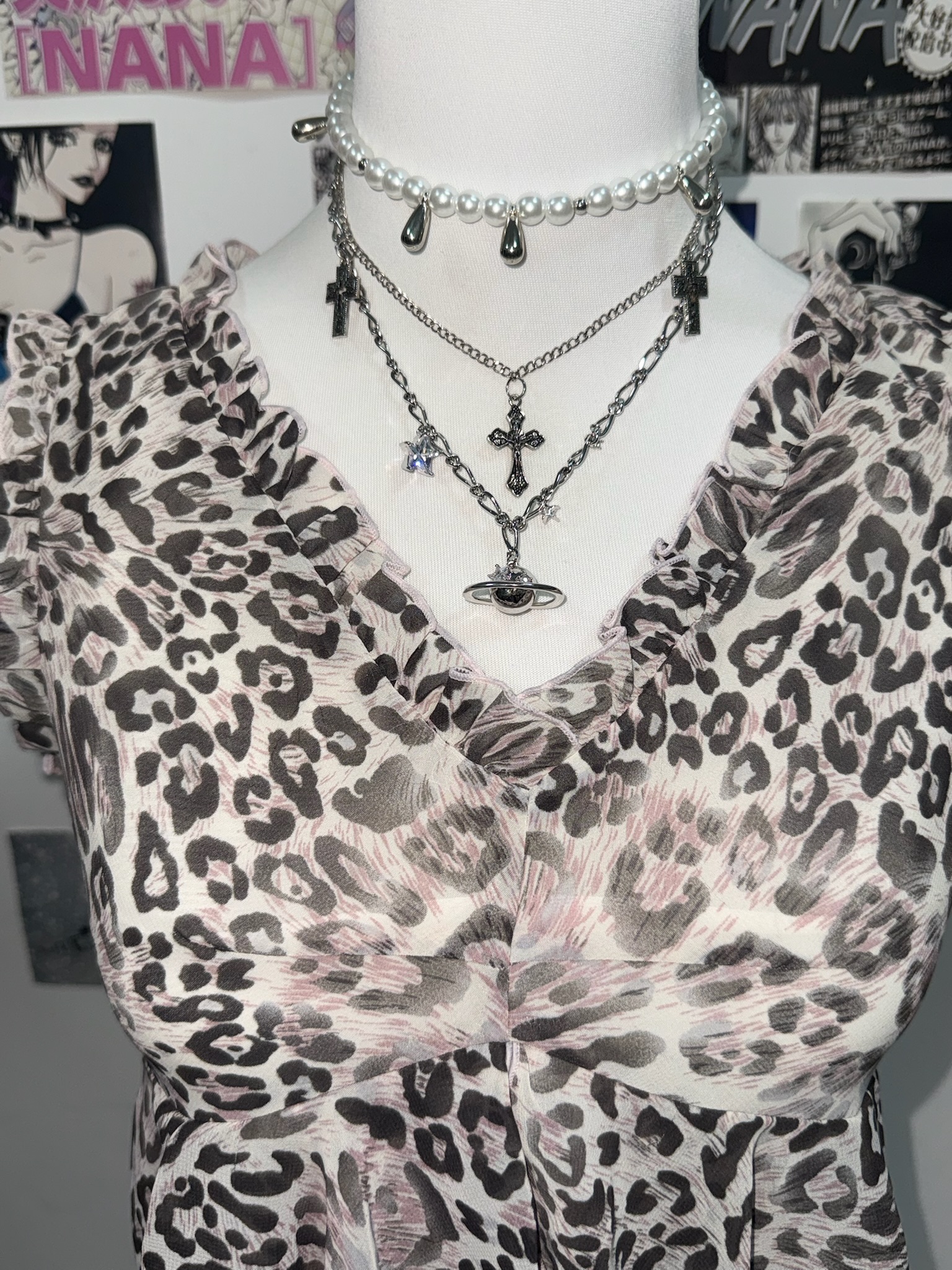 Leopard Print Tiered Ruffle Top