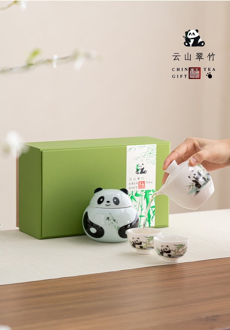 【暖暖熊抱】生活很忙，记得给自己一杯茶的时间！熊猫系列茶叶/茶具套装