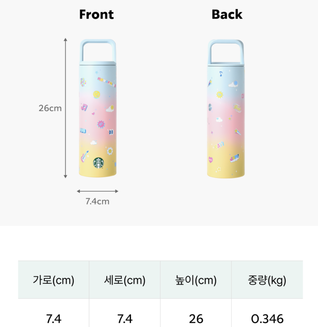 夏季海洋系列｜ 韓國 Starbucks 星巴克  三色漸變 不鏽鋼保溫杯｜Summer Aloe Tumbler 