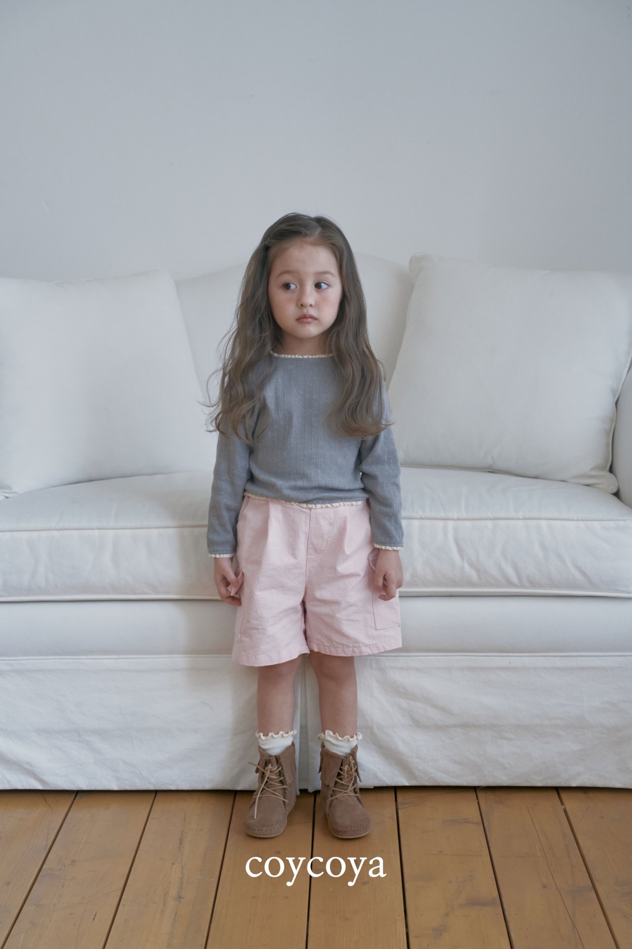 🌸預訂 韓國直送🌸🇰🇷COYCOYA兩色標籤復古寬鬆中長工裝褲