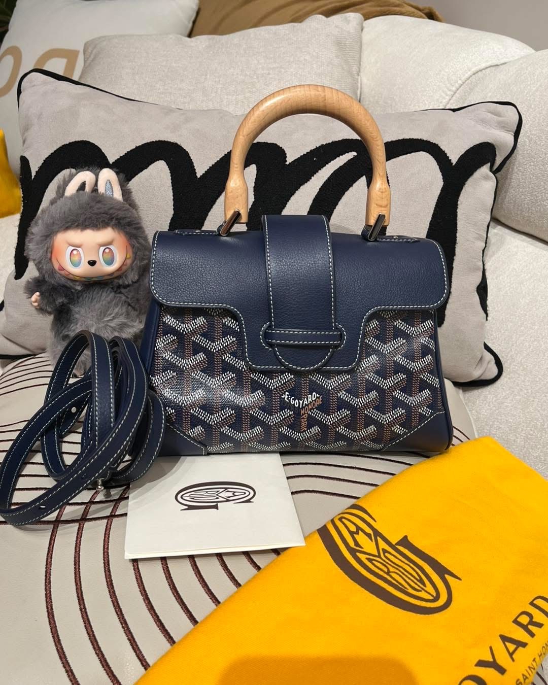 Goyard Saigon mini BLEU MARINE 100%Authentic ,98%new ✅strap✅dust bag