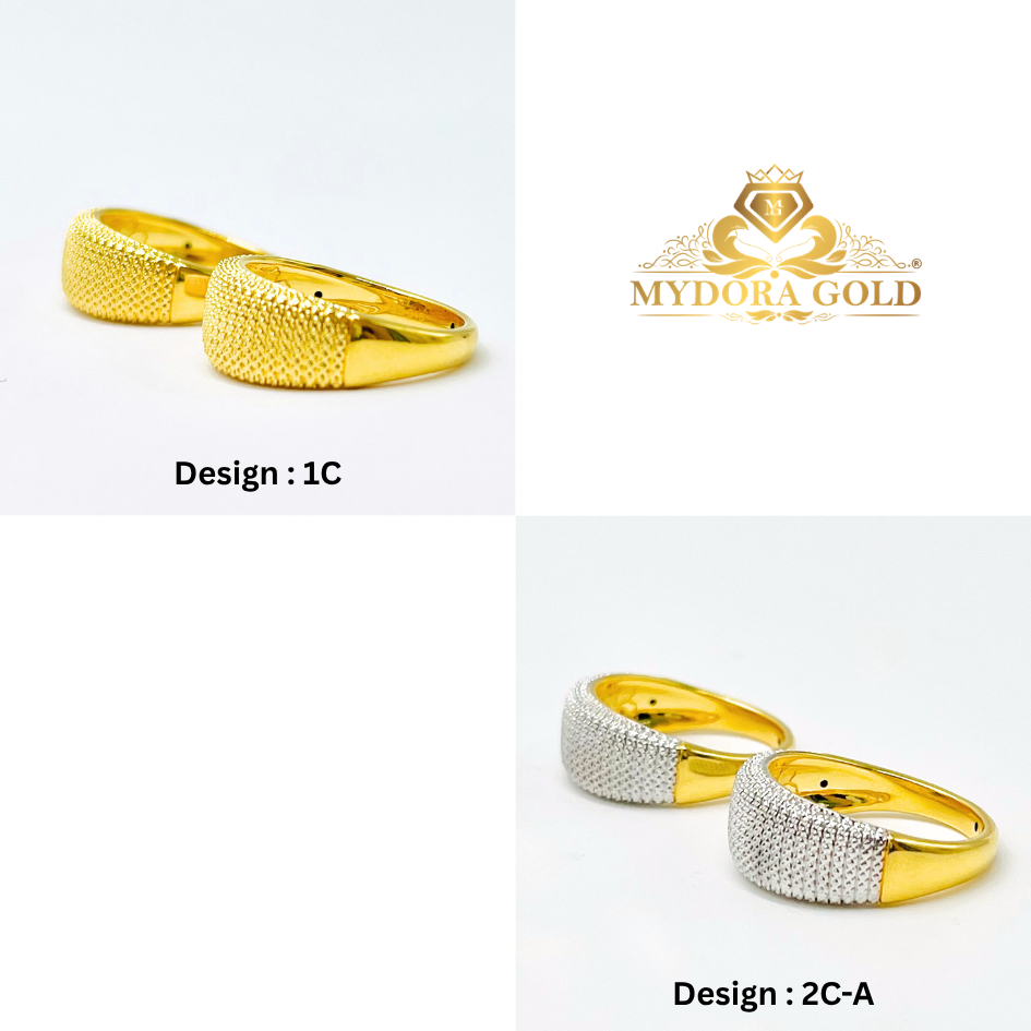 MYDORA Cincin Mini Siciliaa Diamond Cut (5G) l EMAS 916/22K