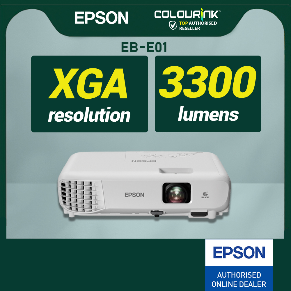 Epson Projector EB-E01 EB-X51 EB-X06 EB-W51 EB-W06 WXGA WUXGA Lumens High Brightness Resolution Wireless