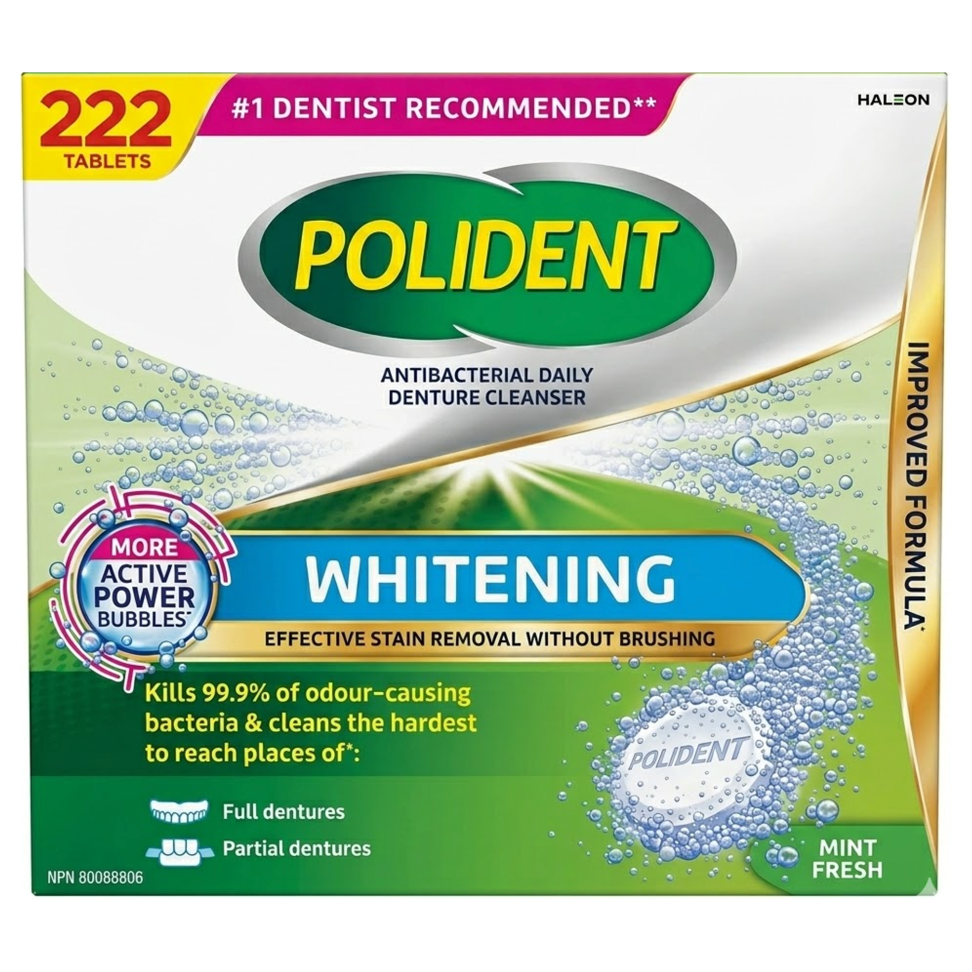 Polident 保麗淨假牙清潔片（222片）