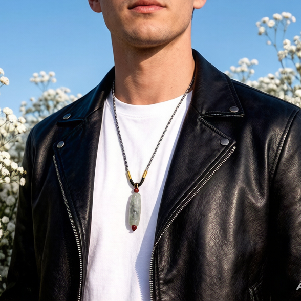 JN-3073，3074 天然翡翠A玉  九眼天珠形路路通