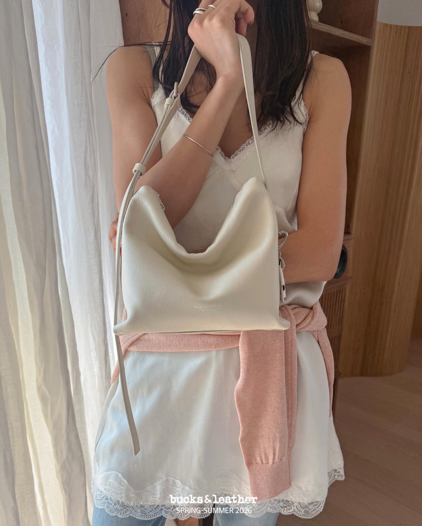 預購_牛皮亮面 / 荔枝紋 Low Bag (S) By Bucks & leather