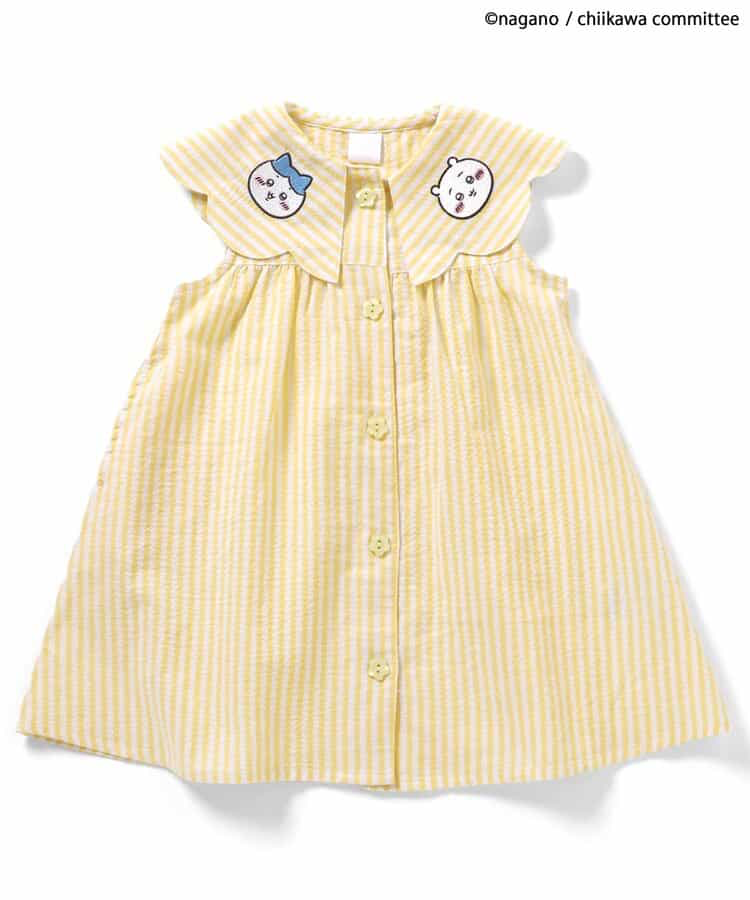 🇯🇵預訂 日本直送🇯🇵Apres les cours x Chiikawa系列兩色人物刺繡貼花條紋翻領連身裙