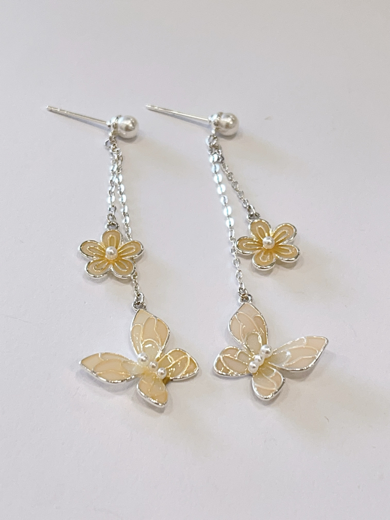 蝴蝶系列🦋渐变色蝴蝶流苏耳环