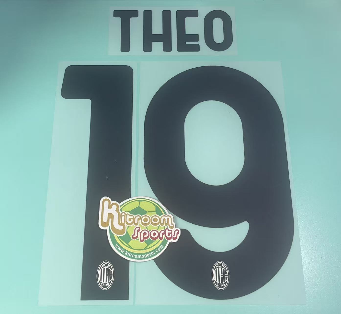 2023-24 Milan x Pleasures kit White Nameset #19 THEO