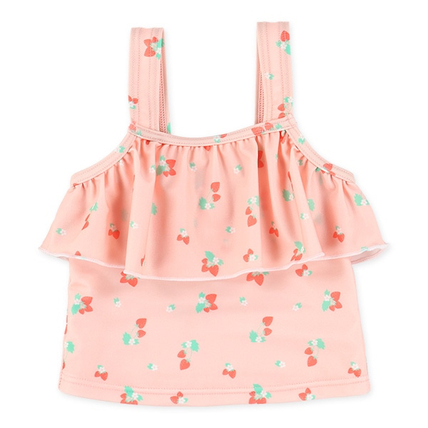 🇯🇵預訂 日本直送🇯🇵草莓滿印荷葉邊吊帶分體泳衣