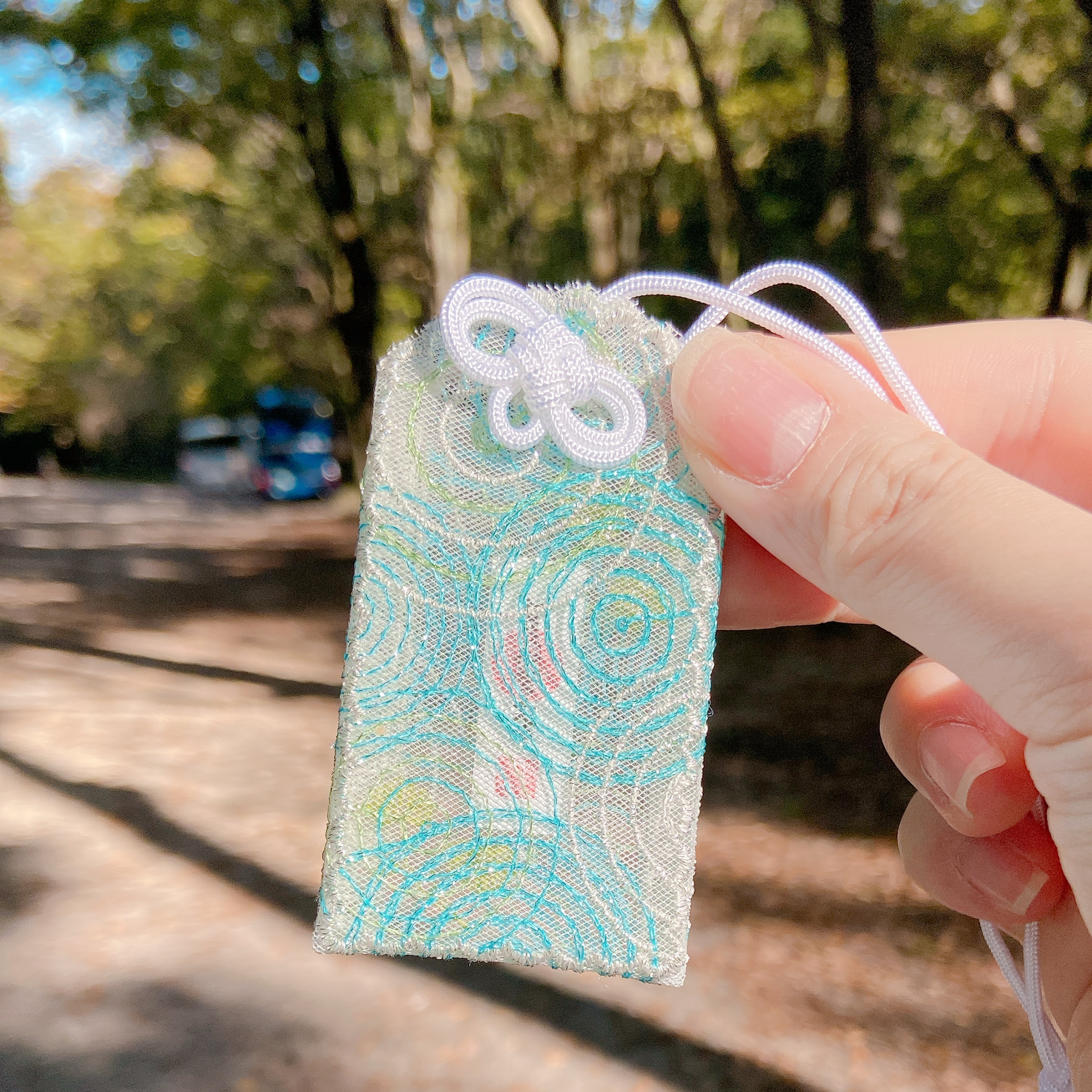 《Pre-Order》水藍蕾絲音御守 鴨の音守｜賀茂御祖神社 (下鴨神社)