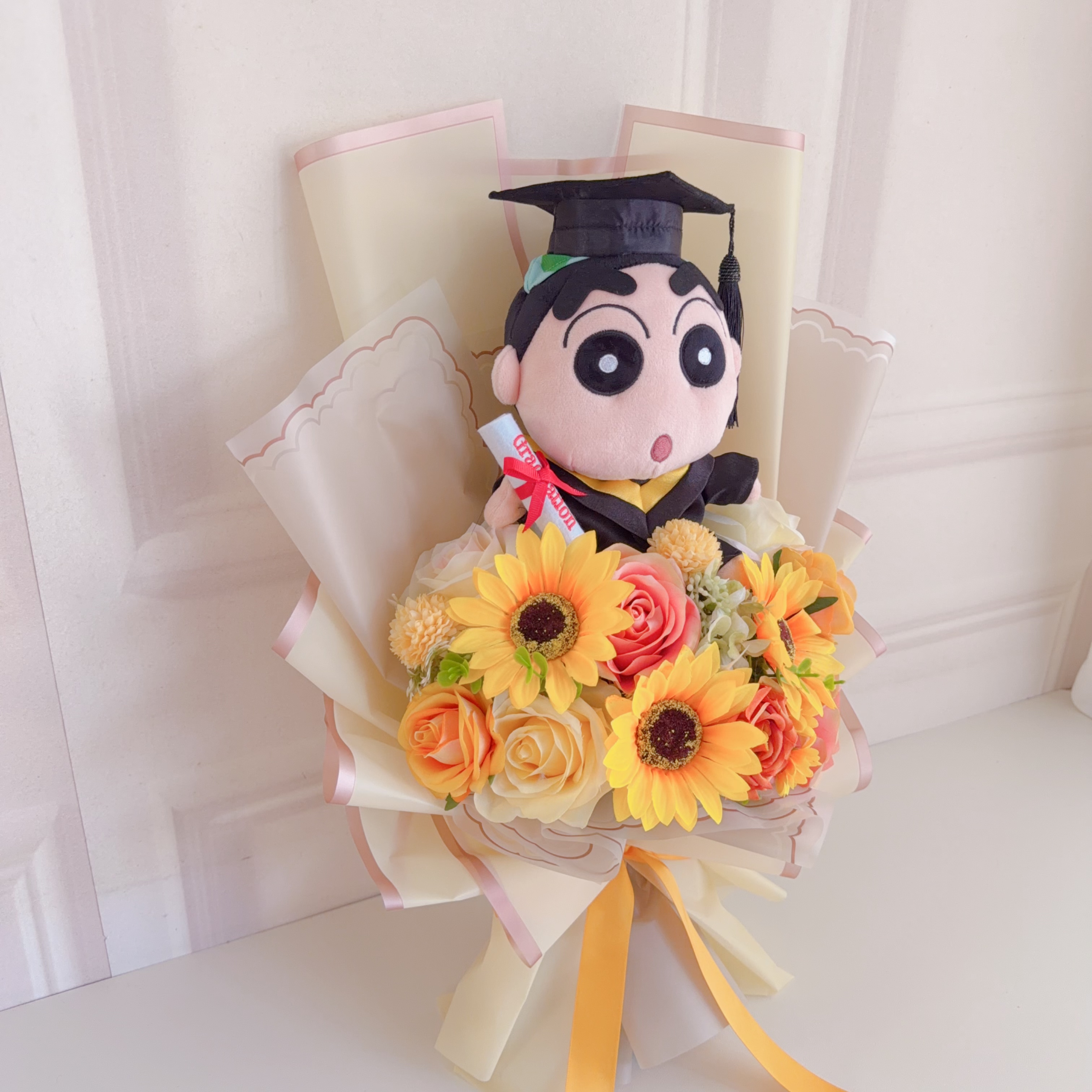 (現貨)蠟筆小新畢業花