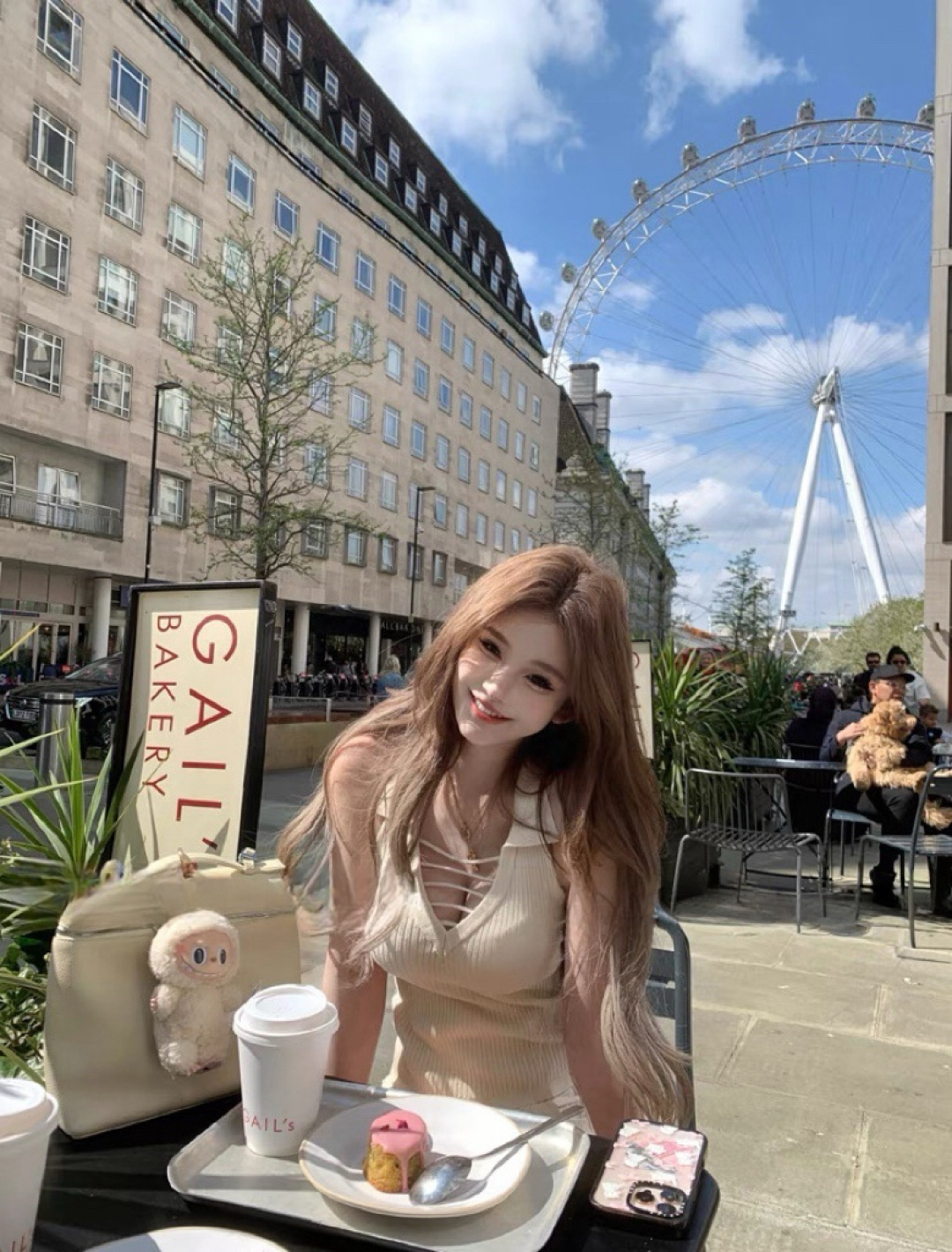 1741 Cutout Knit Halter Top Freesize 纯欲风镂空挂脖针织背心