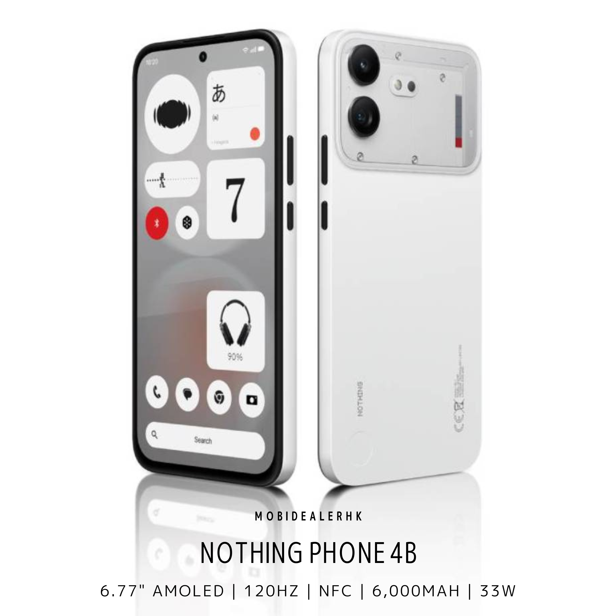 Nothing 4B | 5G | 智能手機 | 8+128Gb | 6.77" AMOLED | NFC