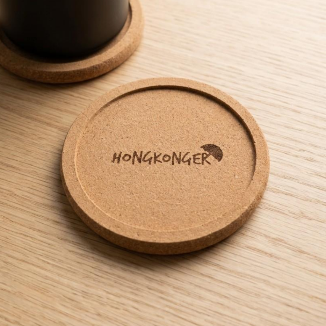 【專屬刻字】HONGKONGER圓形水松杯墊
