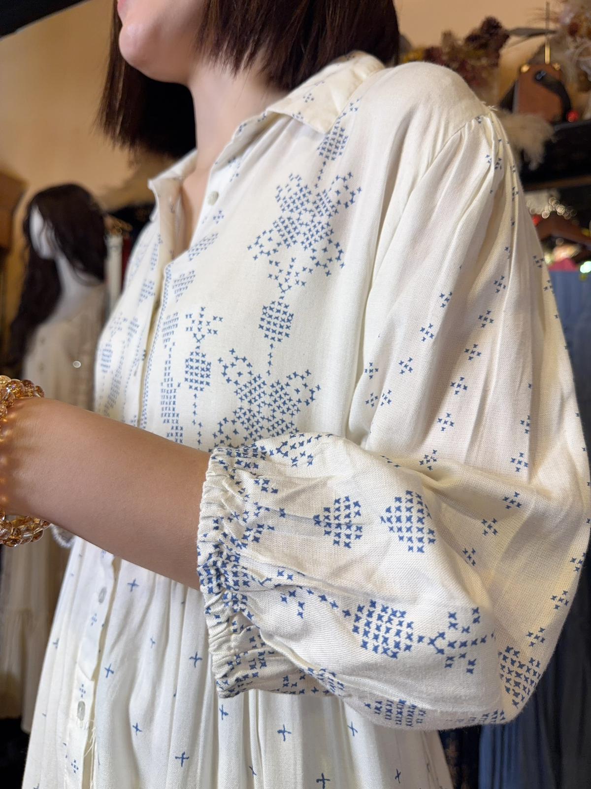 White Printed Short OP #1366