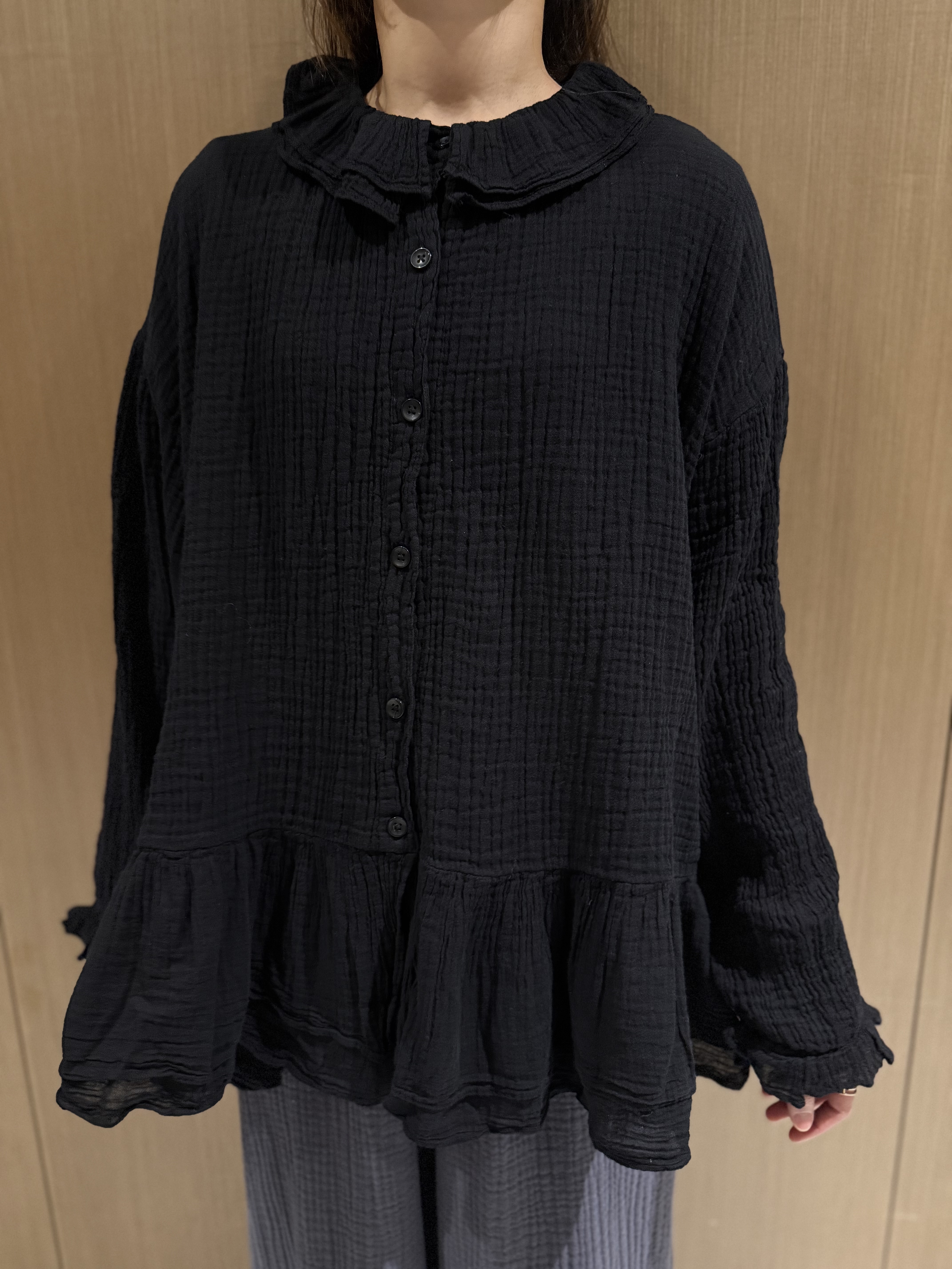 𝐍𝐄𝐖新版荷葉領𝐛𝐛棉𝐭𝐨𝐩