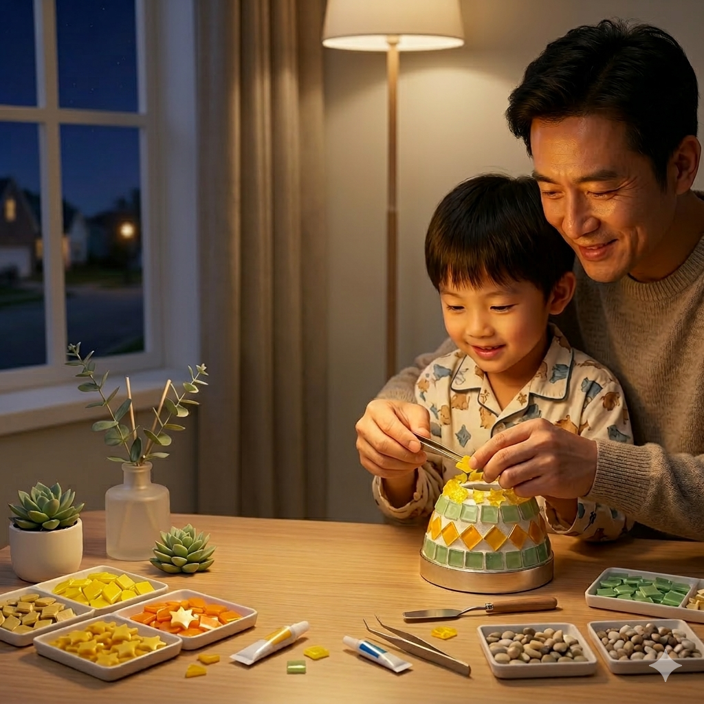 DIY手工馬賽克小台燈材料包 ｜ 可提供外展教學💡