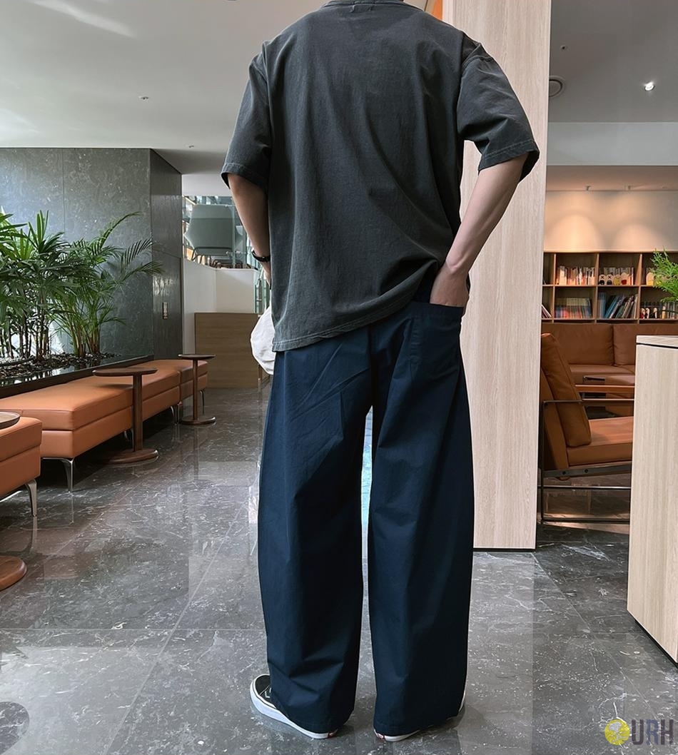 【100%保證韓國直送】Curved Pattern 立體弧形剪裁斜紋純棉橡筋腰氣球褲 👖 [4 color] RG115869