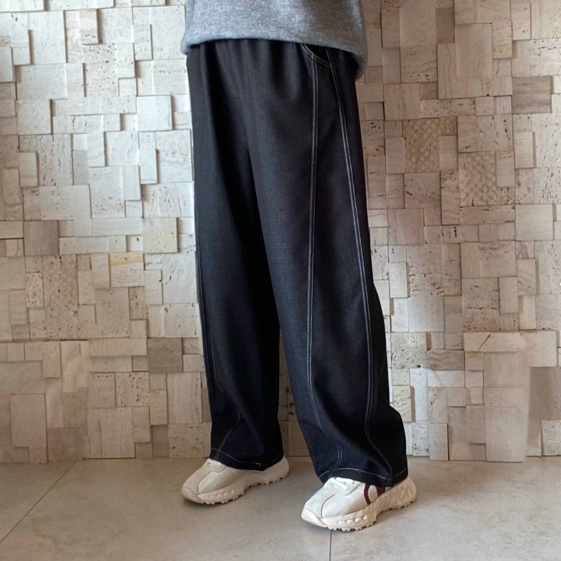 B00556 混棉牛仔布闊褲