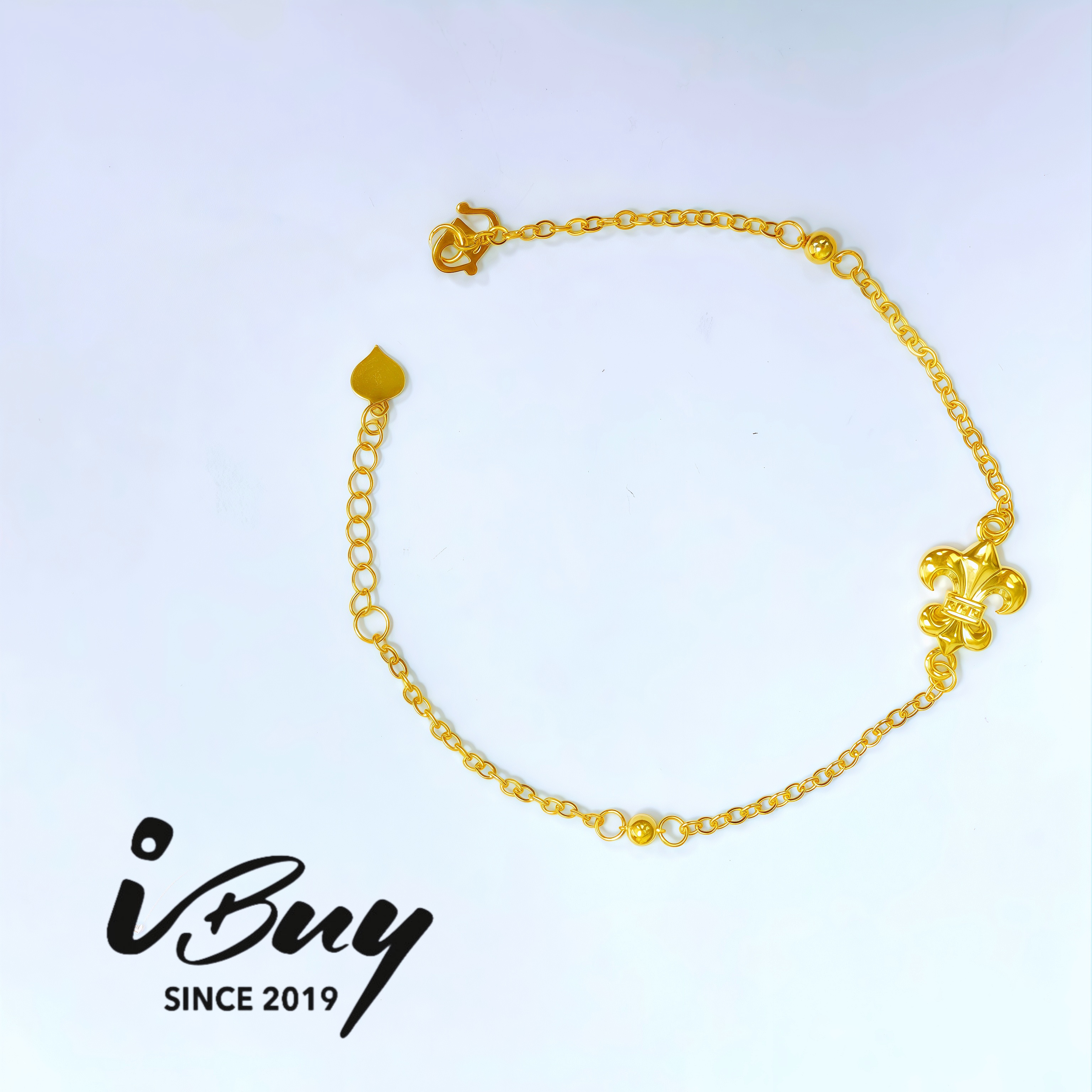 916 HARD GOLD SINGLE IRIS BRACELET 16CM - 18CM 916 硬金 鸢尾花手链 （单花）16CM - 18CM107