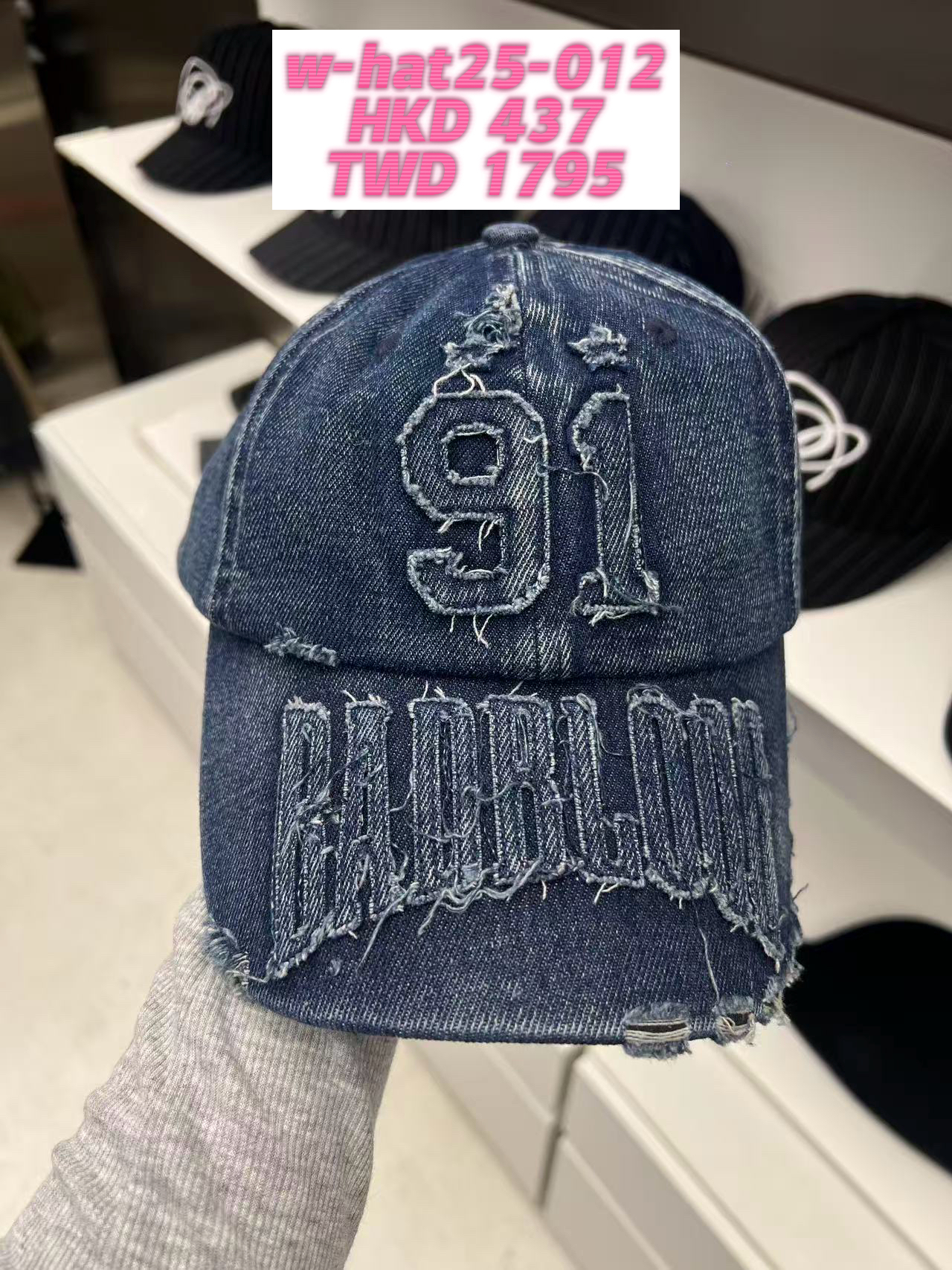 BADBLOOOD直播限時優惠 [w-hat25-012] Rusty Ball Cap - Denim Blue