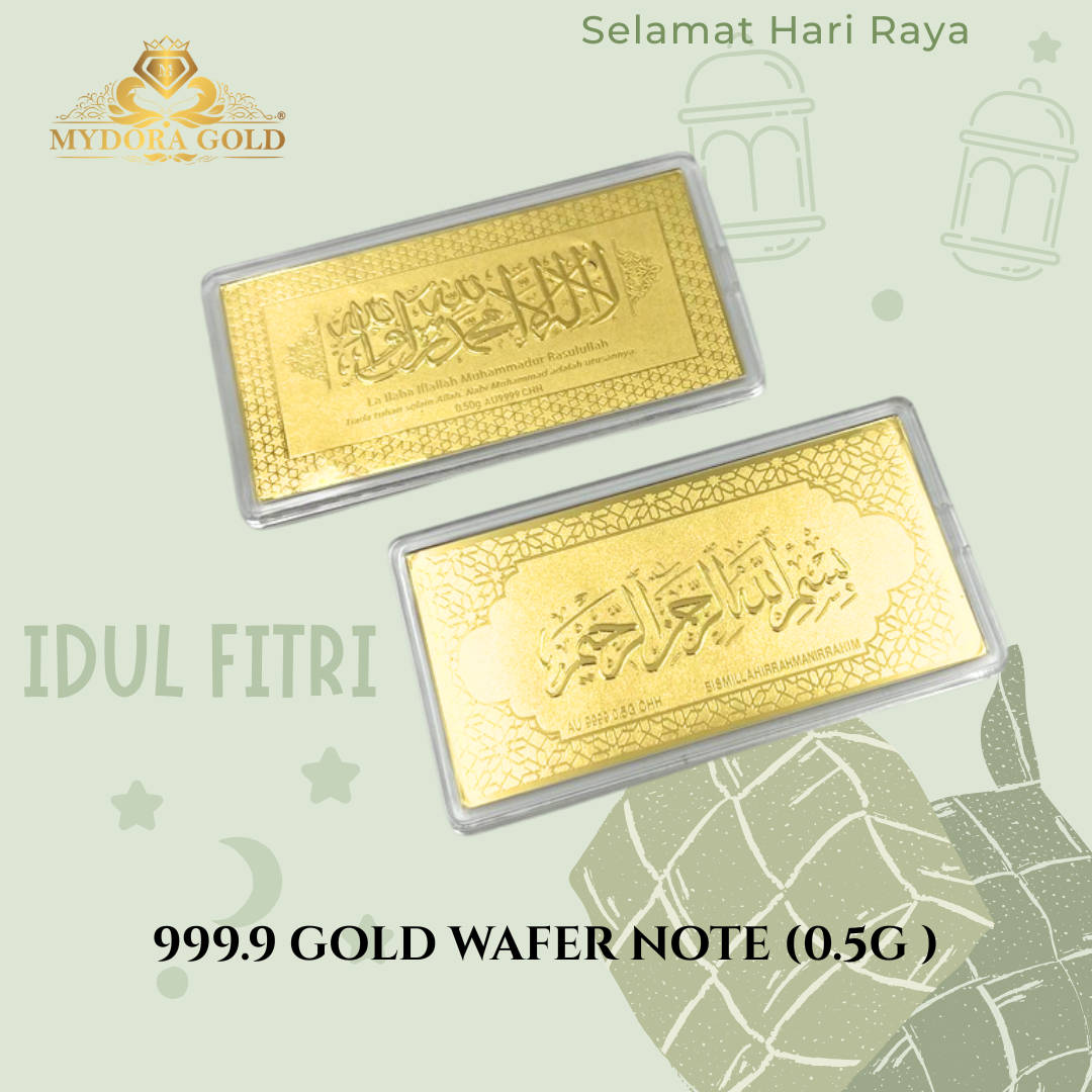MYDORA 999.9 Gold Wafer Duit Raya Note (0.2g/0.5g)