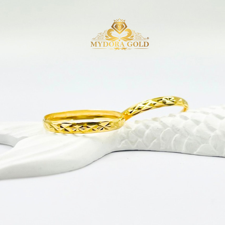 MYDORA Cincin Belah Rotan Stamping l EMAS 916/22K