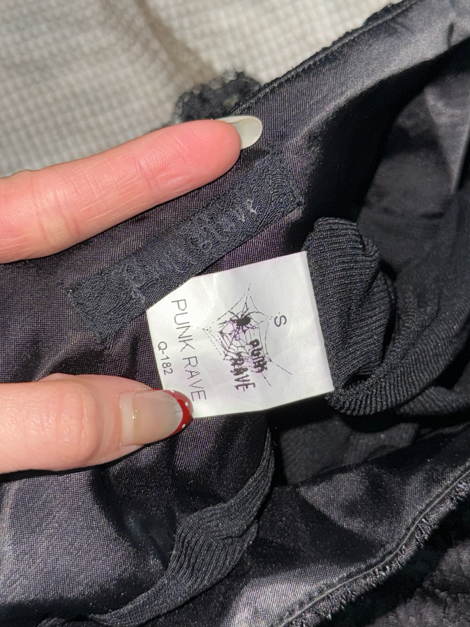 Punk Rock Lace Overlay Lace-Up Skirt/Top