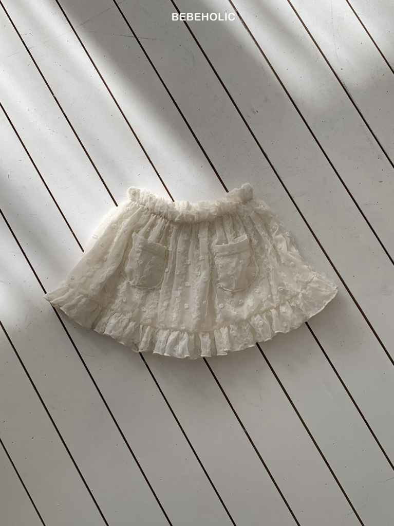 🌸預訂 韓國直送🌸🇰🇷BEBEHOLIC兩色法式絲帶蕾絲半身裙