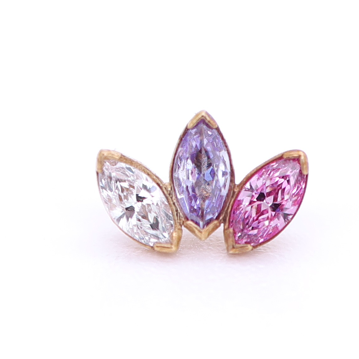 Marquise Fan With 3 Stones - standard