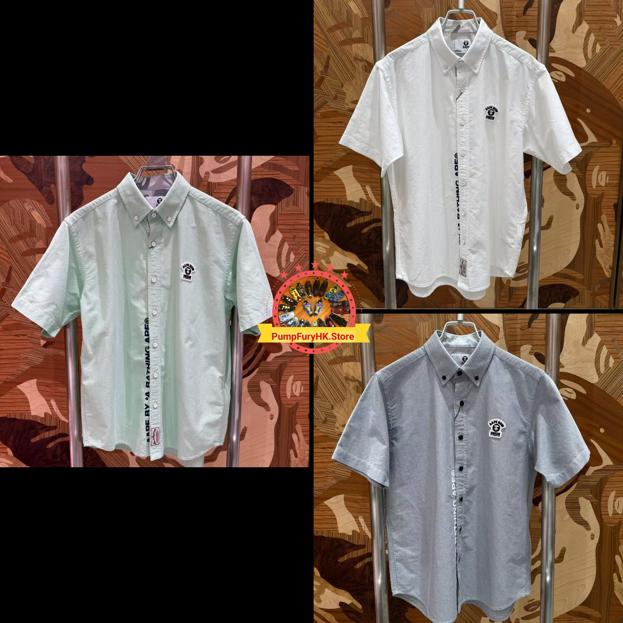 AAPE AAPENOW moonface short sleeve shirt (8566)